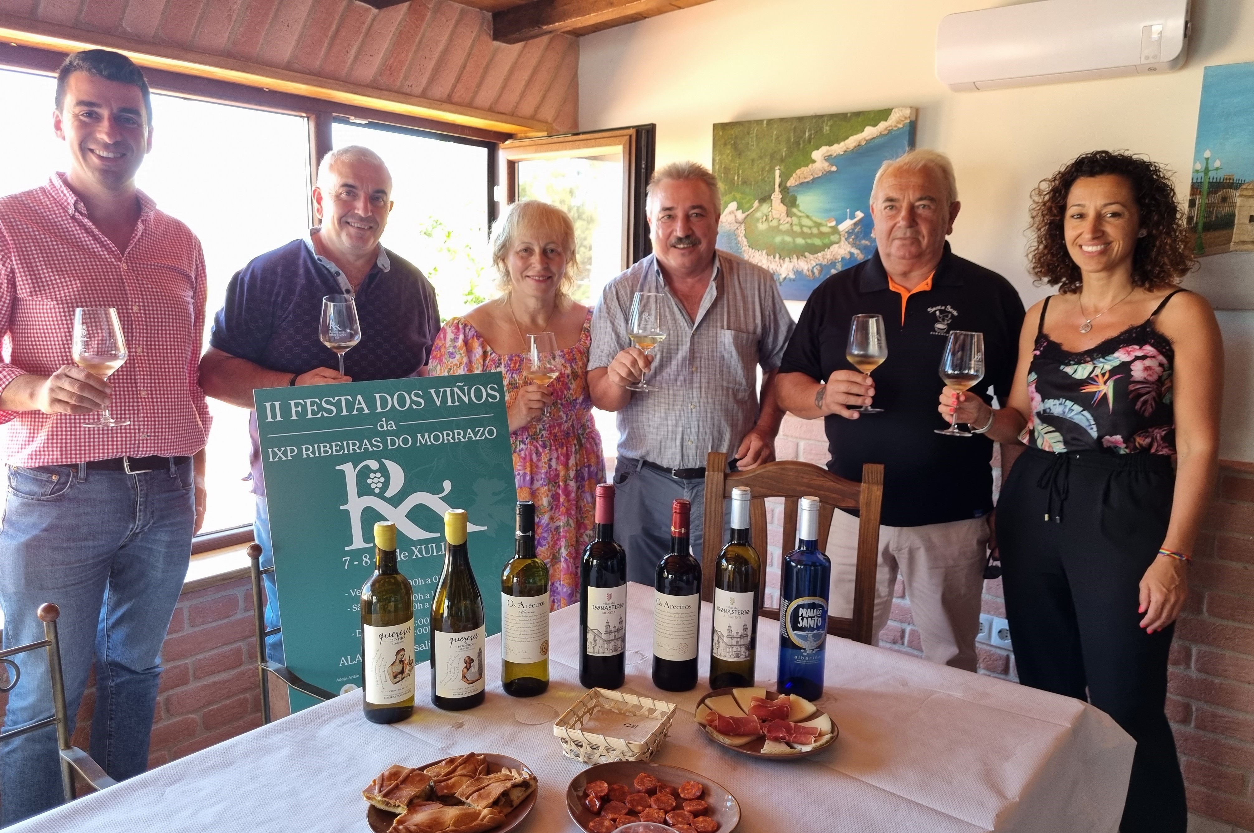 Un momento de la presenaión de la feria de los vinos de Morrazo